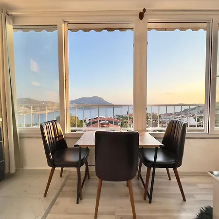 Rooftop With Sea View In Kalkan Center Apartment Kaş